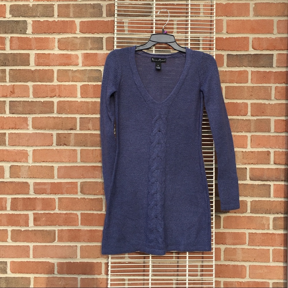 Purple Short Sweater Dress or Long Sweater Blouse (XS)